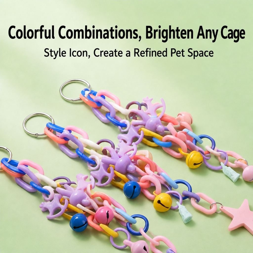 Colorful parrot chain toy - detail 4