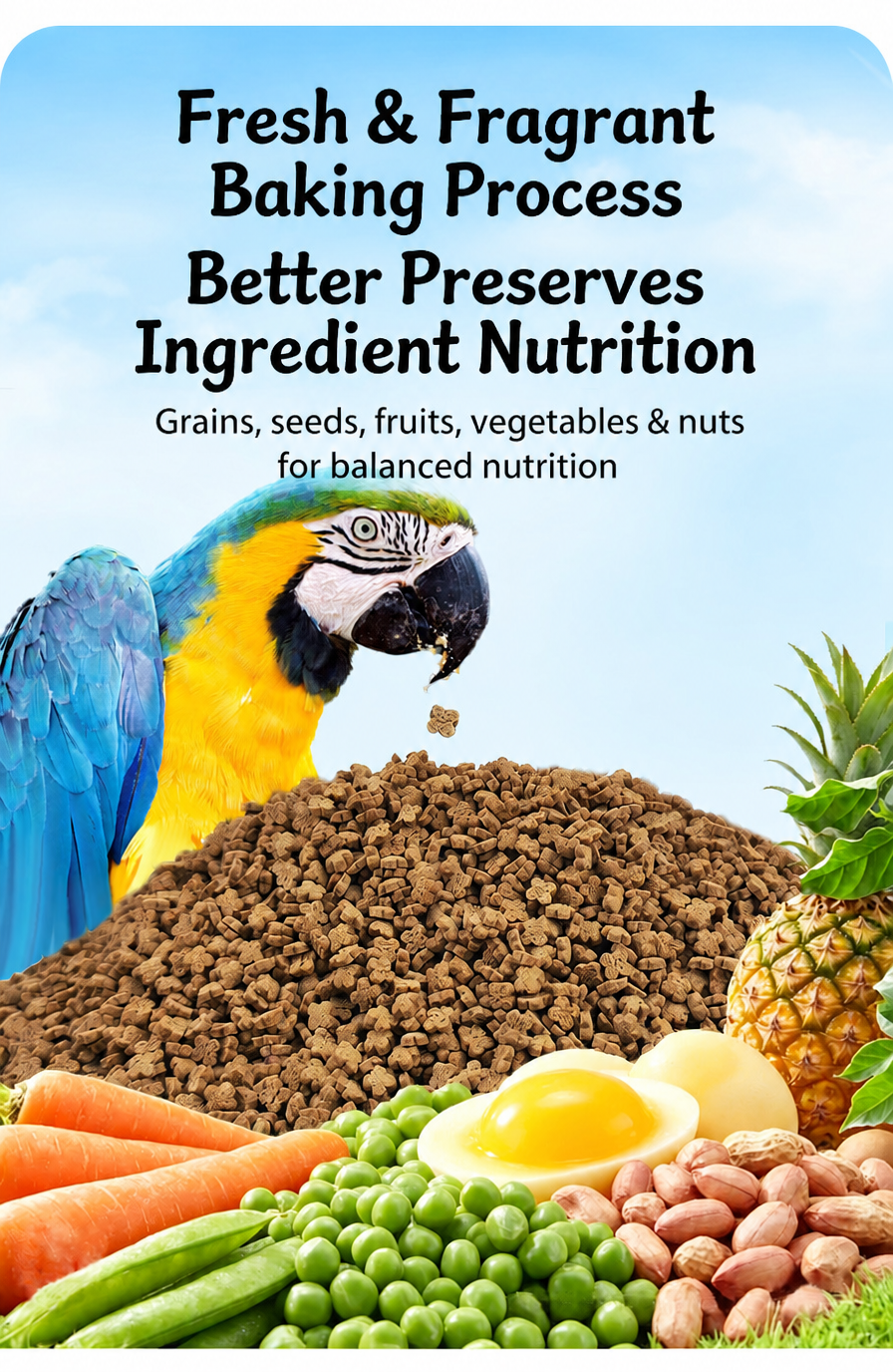 Baked parrot food pellets - detail 004