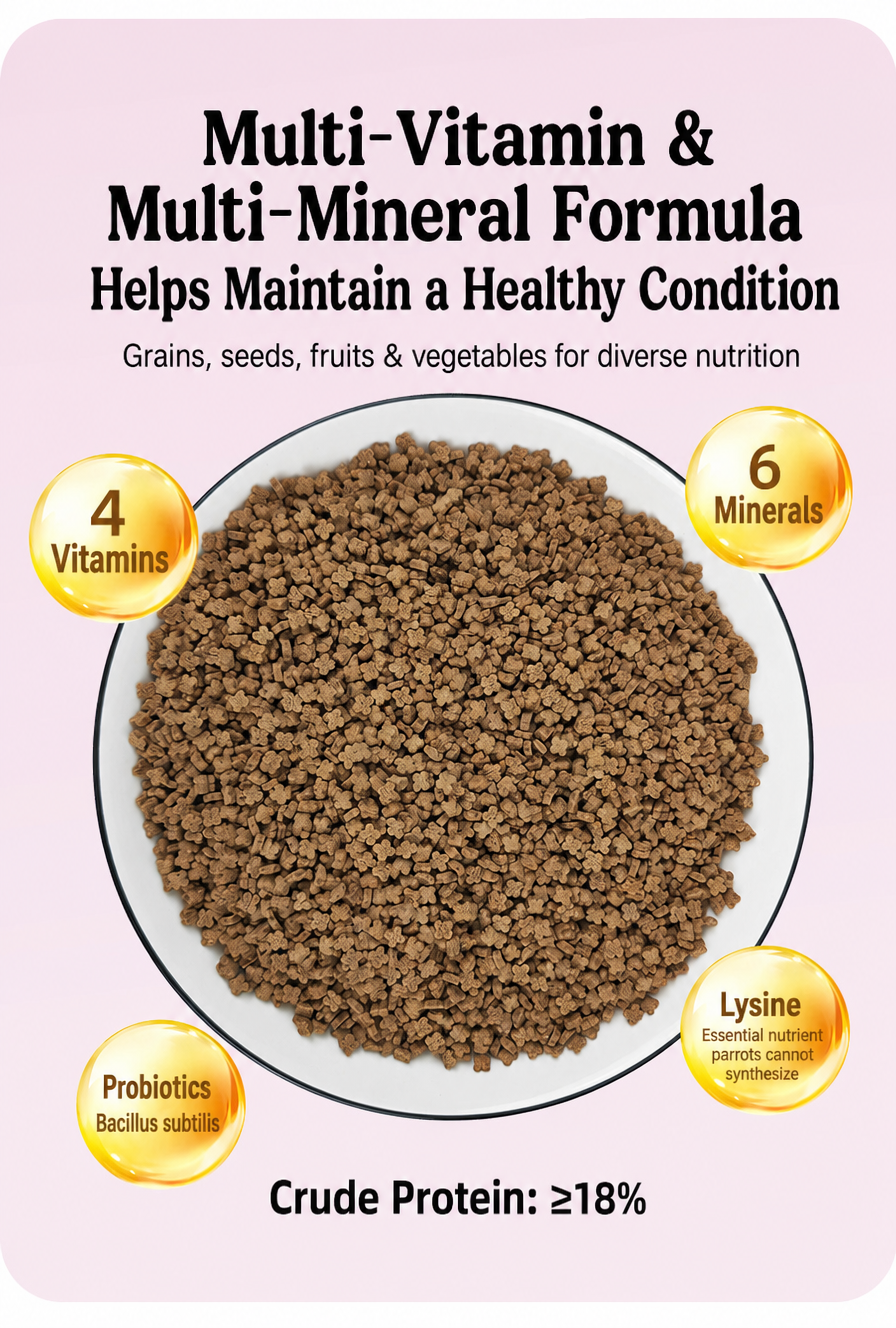 Baked parrot food pellets - detail 005