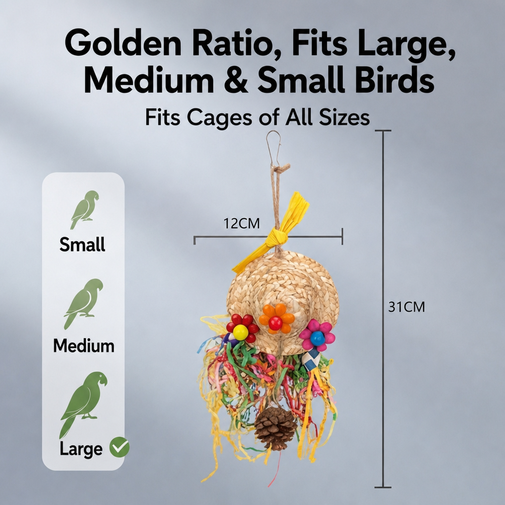 Straw hat foraging toy - detail 005