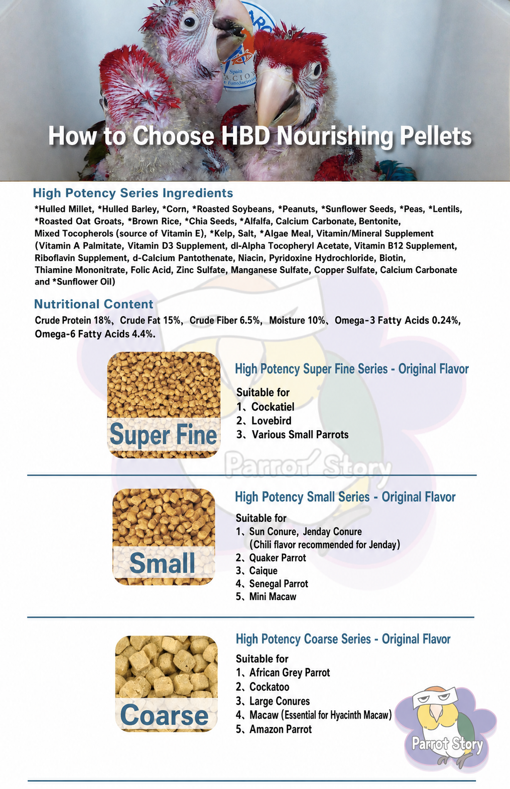 Organic parrot pellets - detail 005