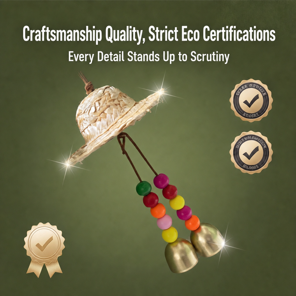 Straw hat parrot toy - detail 6