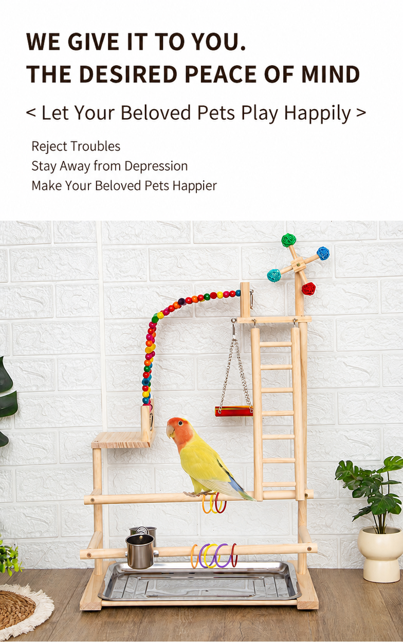 Solid Wood Bird Stand with Tra - detail_008.png