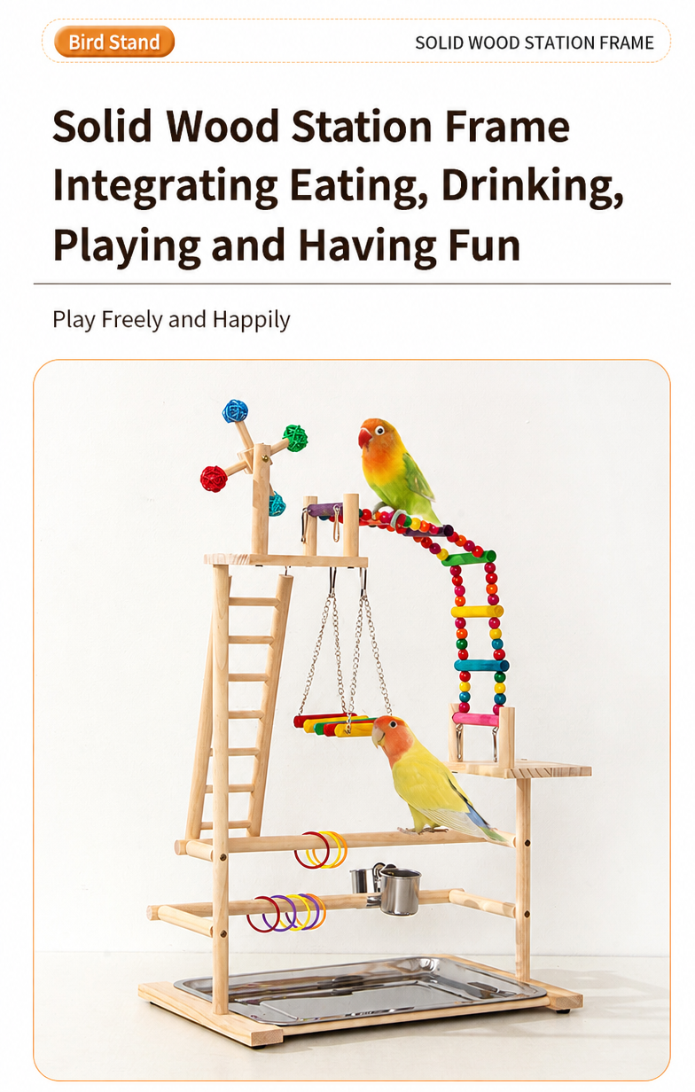 Solid Wood Bird Stand with Tra - detail_010.png