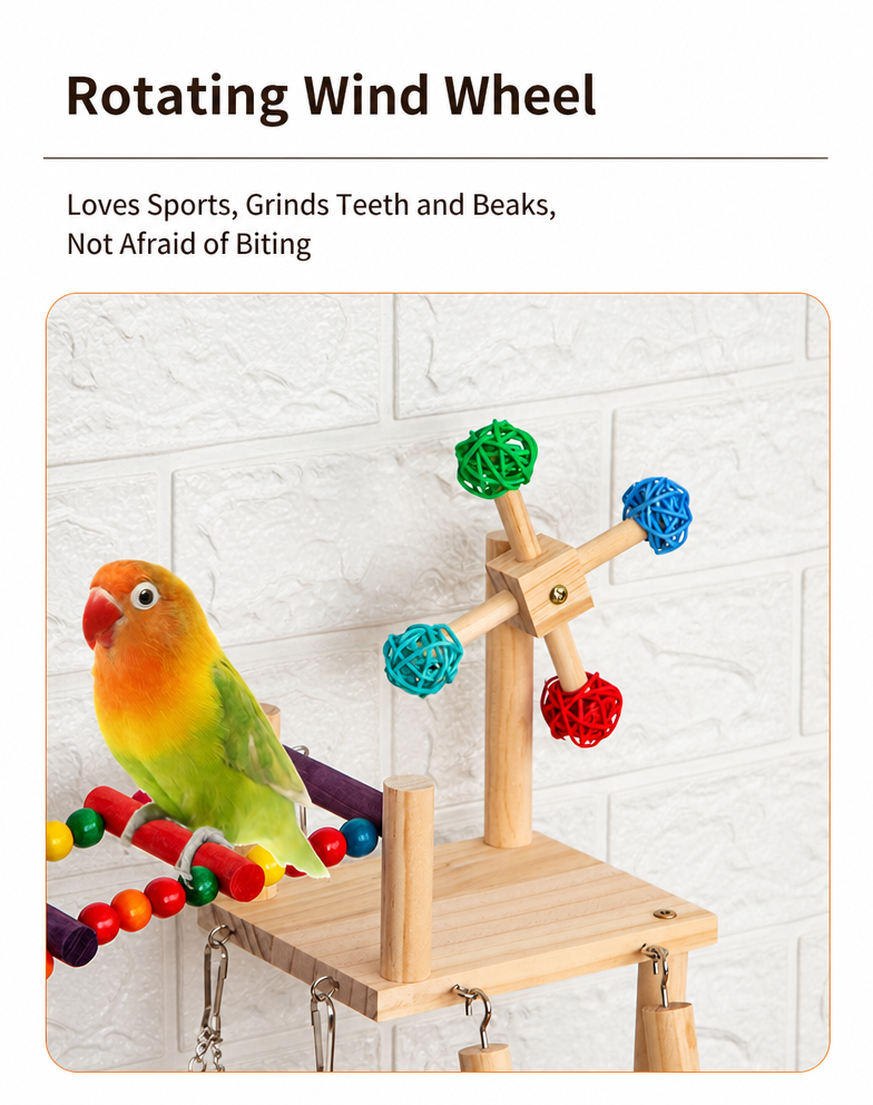 Solid Wood Bird Stand with Tra - detail_013.png