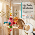 Rattan parrot chew toy with cockatiel - main image 1