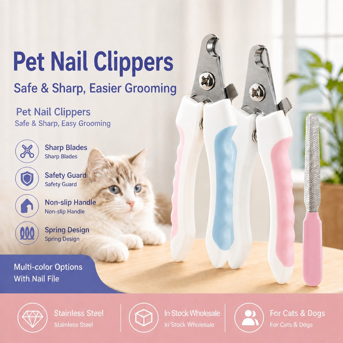 Pet Nail Clippers – Stainless  - head_001.png