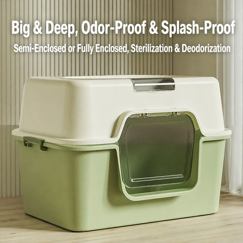 Fully Enclosed Cat Litter Box  - head_001.png