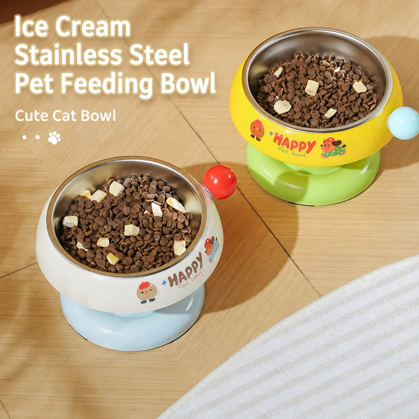Pet Stainless Steel Cat Bowl – - head_001.png