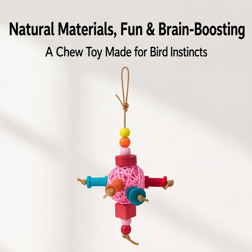 Rattan parrot chew toy - main image 2