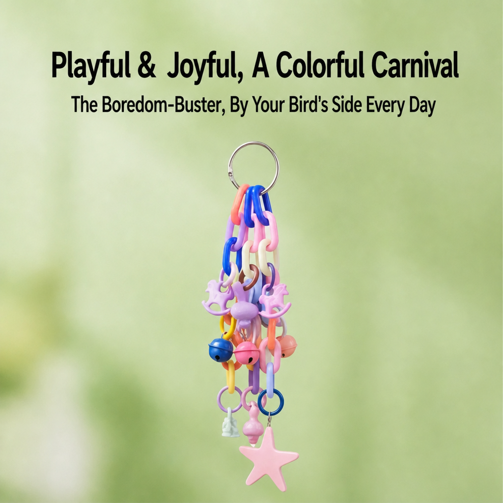 Colorful parrot chain toy - main 2