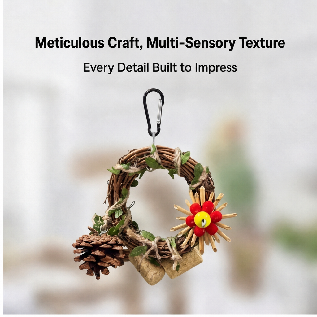 Rattan swing toy - head 002