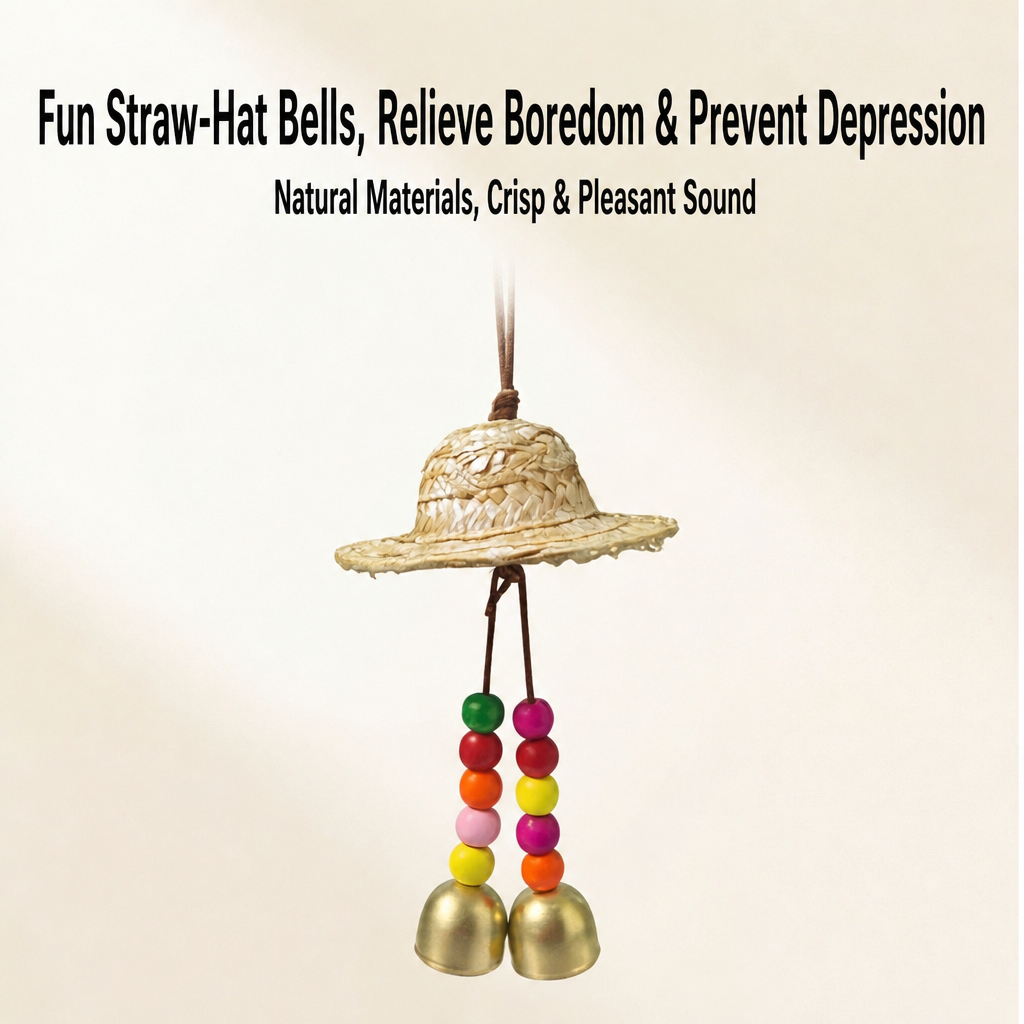 Straw hat parrot toy - main 2