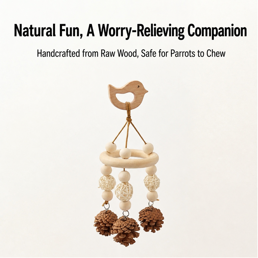 Wooden parrot mobile - main 2