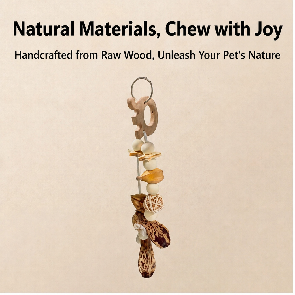 Natural parrot chew toy - main 2