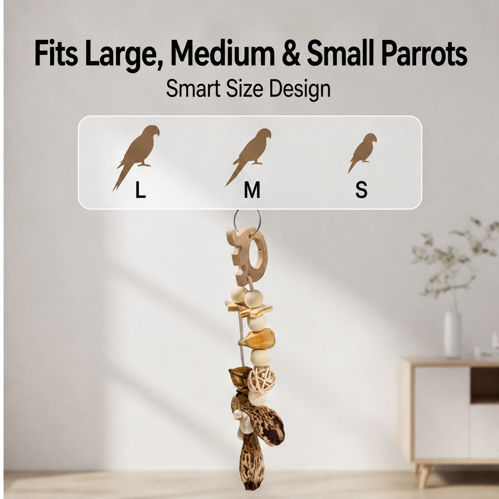 Natural parrot chew toy - main 3
