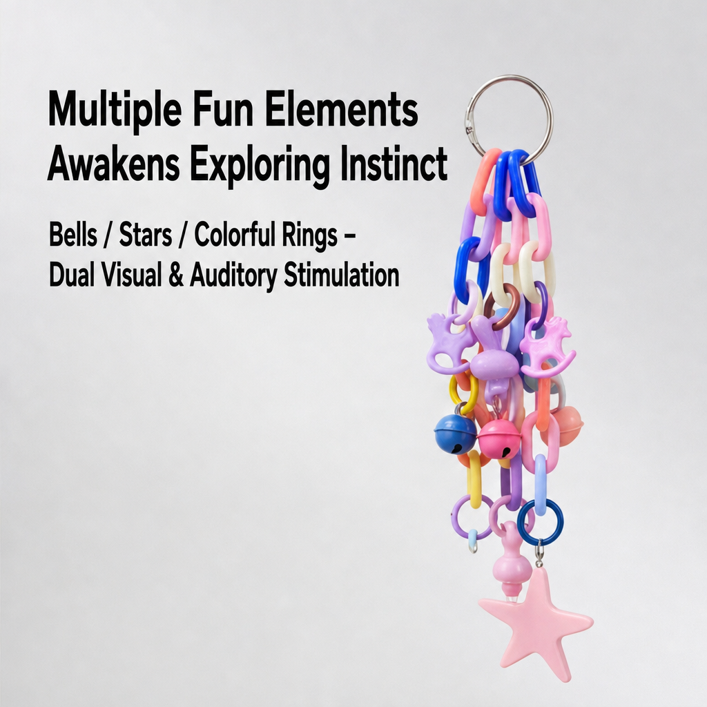 Colorful parrot chain toy - main 3