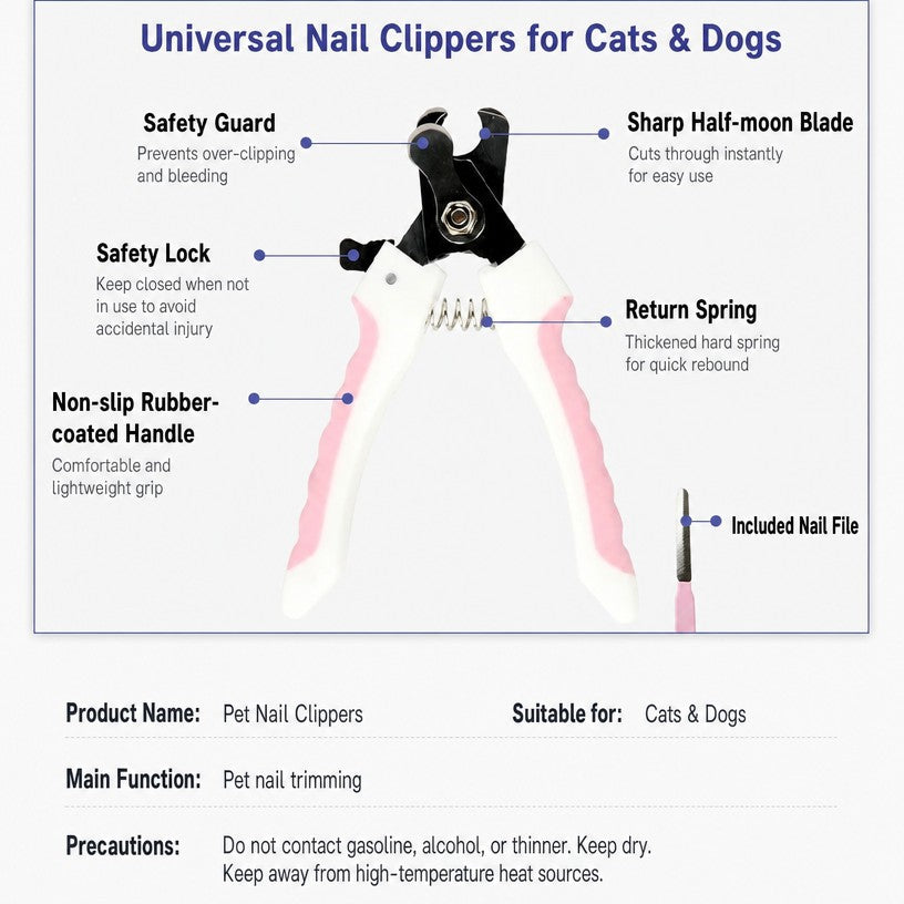 Pet Nail Clippers – Stainless  - head_003.png