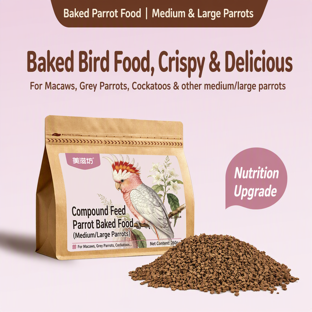 Baked parrot food pellets - head 003