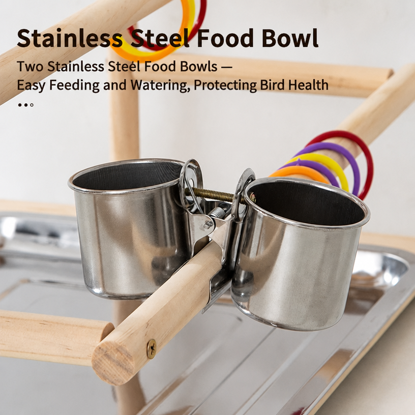 Solid Wood Bird Stand with Tra - head_004.png