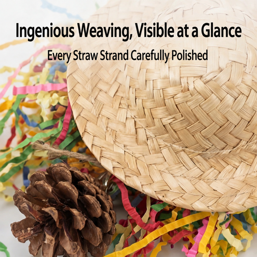 Straw hat foraging toy - head 004