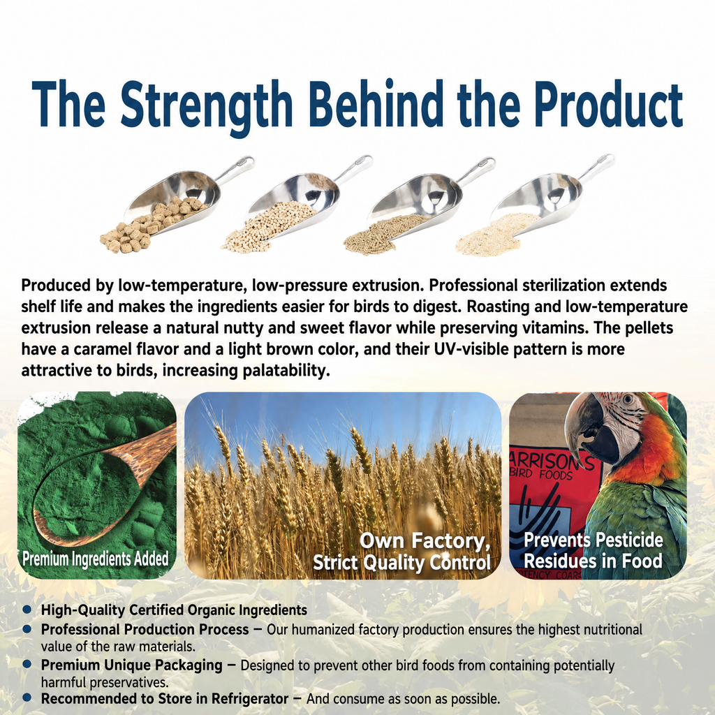 Organic parrot pellets - head 005