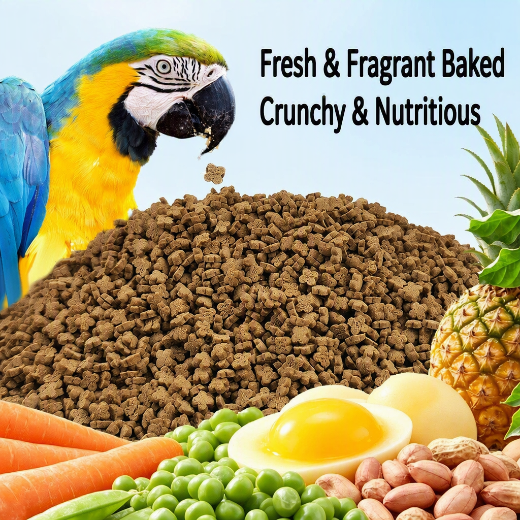 Baked parrot food pellets - head 005