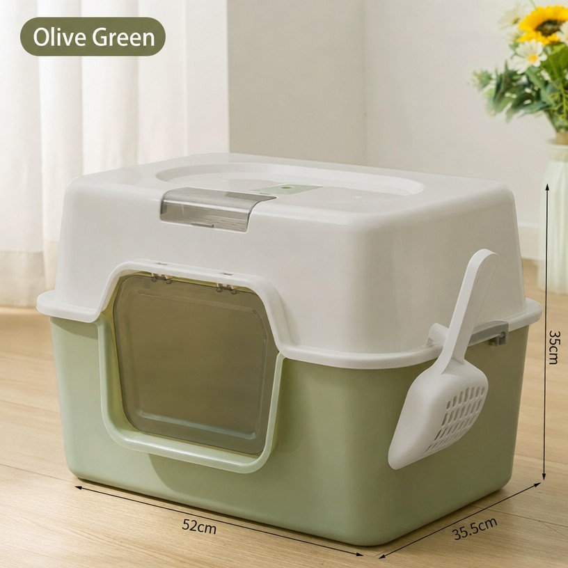 Fully Enclosed Cat Litter Box  - head_006.png