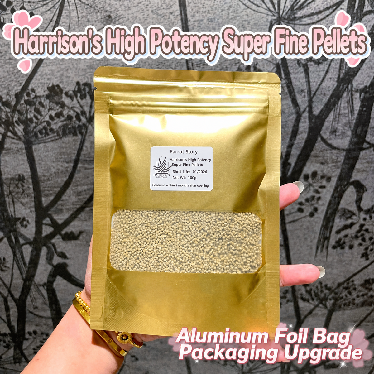 Organic parrot pellets - head 007