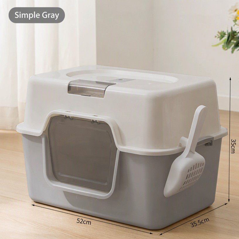 Fully Enclosed Cat Litter Box  - head_007.png
