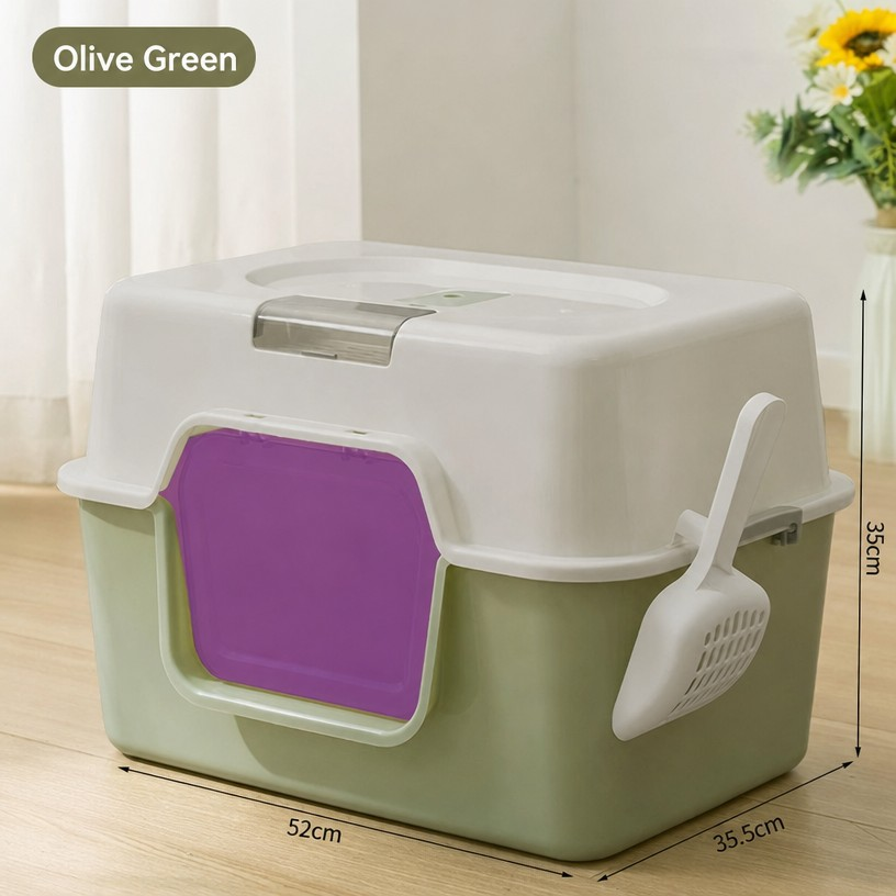 Fully Enclosed Cat Litter Box  - head_009.png