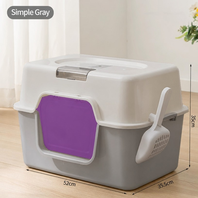 Fully Enclosed Cat Litter Box  - head_010.png