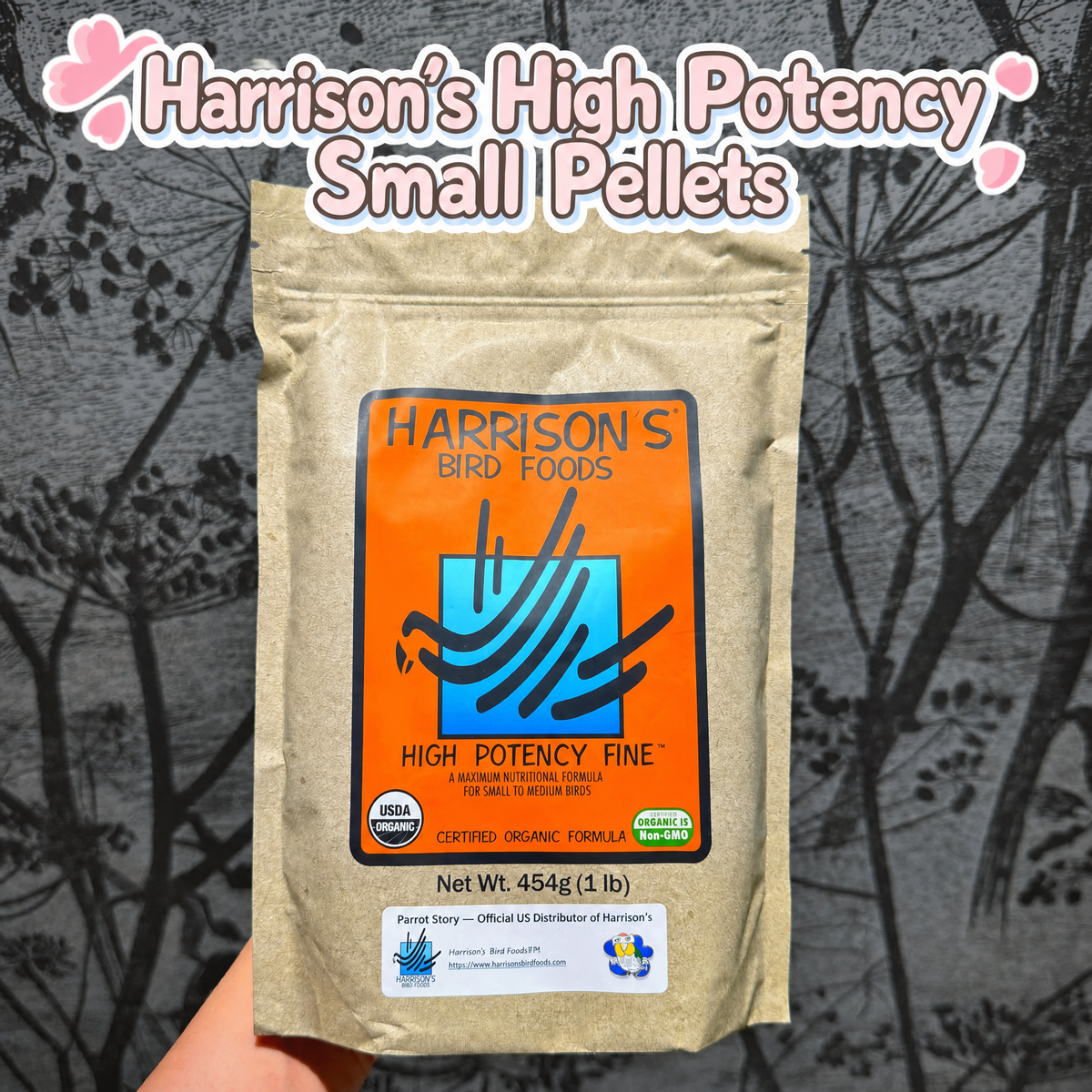 Organic parrot pellets - head 010