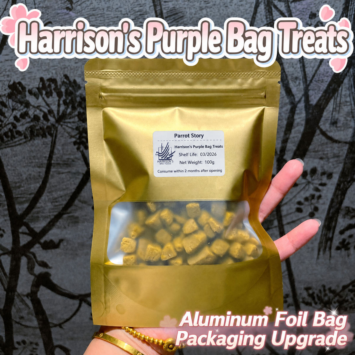 Organic parrot pellets - head 017